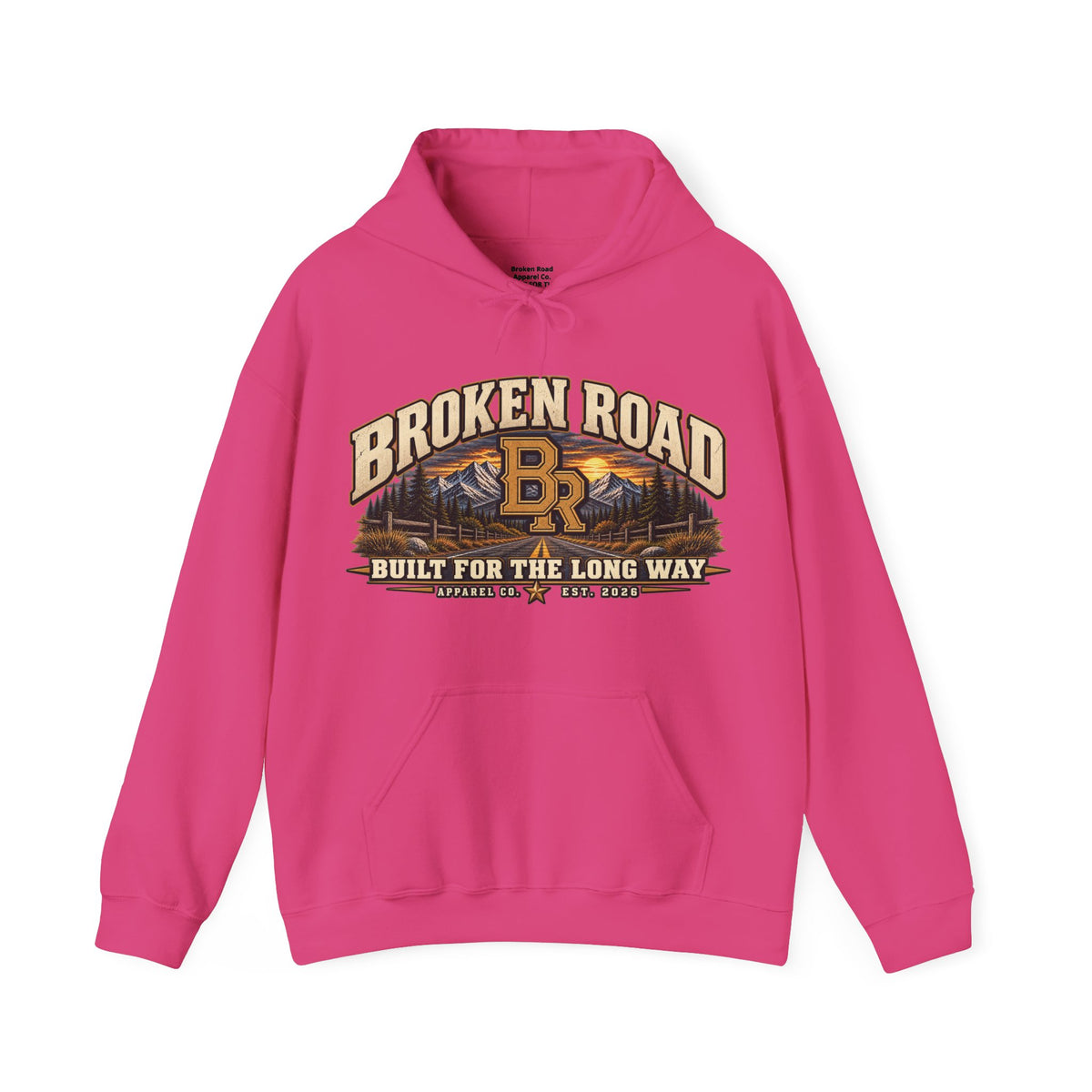 Built For The Long Way™ - Broken Road Gear | Heavy Blend Hoodie | Broken Road Apparel Co.