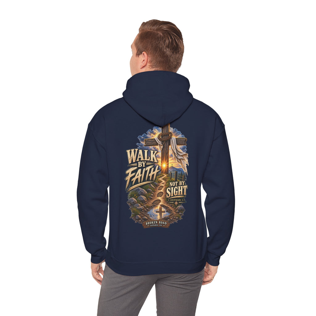 Walk By Faith™ - The Narrow Road Collection | Heavy Blend Hoodie | Broken Road Apparel Co.