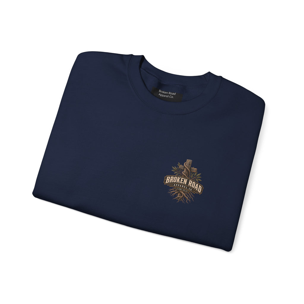 Stand Firm™ - The Narrow Road Collection | Heavy Blend Crewneck Sweatshirt | Broken Road Apparel Co.