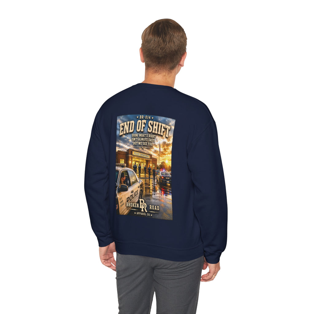 End Of Shift™ | Heavy Blend Crewneck Sweatshirt | Broken Road Apparel Co.