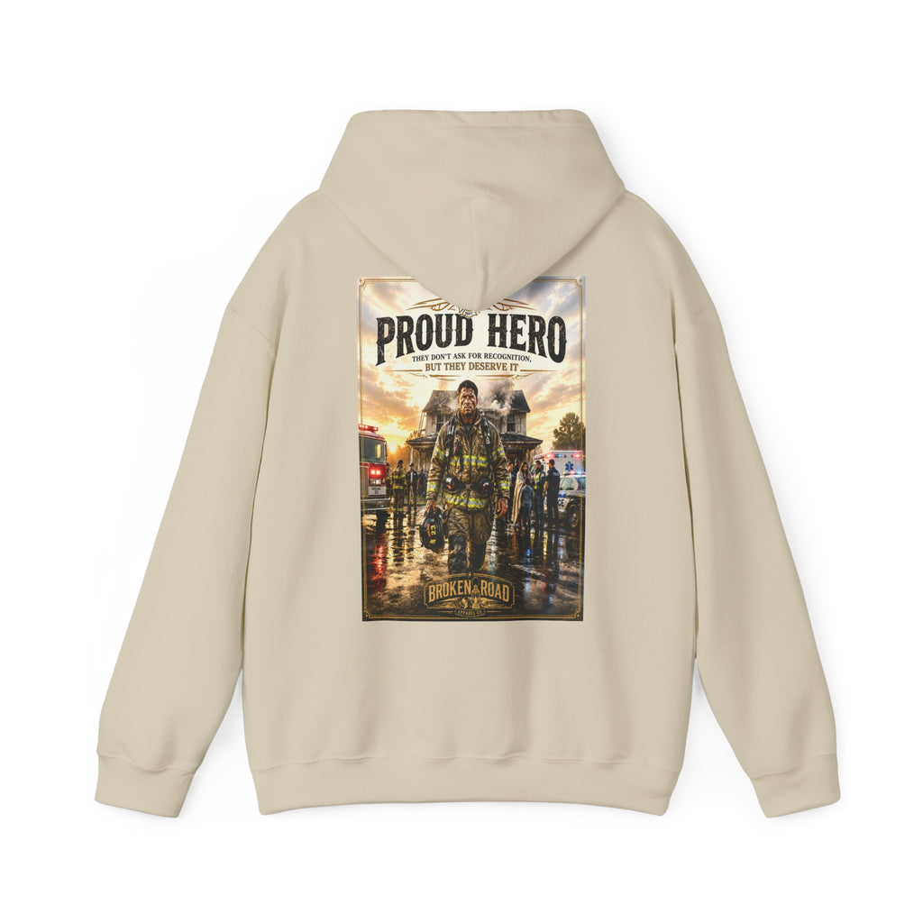 Proud Hero™ | Heavy Blend Hoodie | Broken Road Apparel Co.