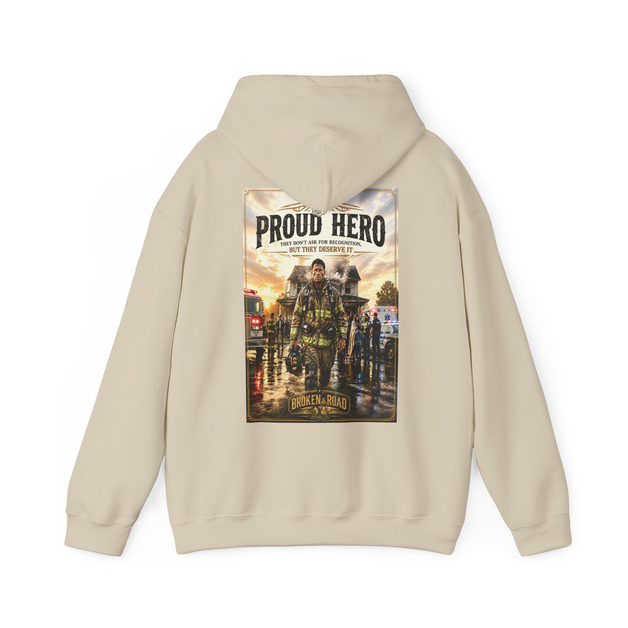 Proud Hero™ | Heavy Blend Hoodie | Broken Road Apparel Co.
