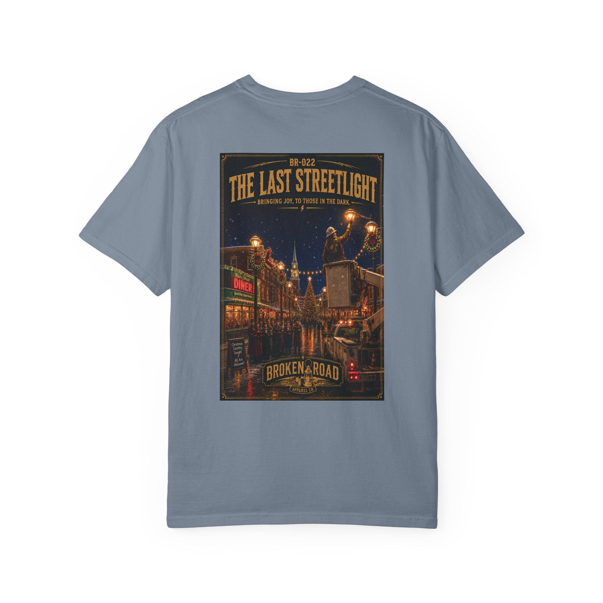 The Last Streetlight™ | Premium Garment-Dyed T-Shirt | Broken Road Apparel Co.