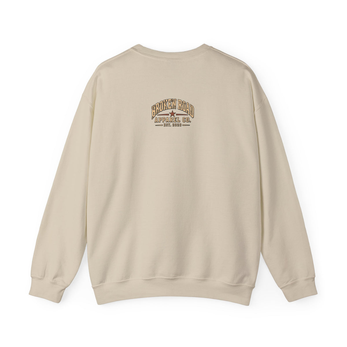 The Road Behind Made Me™ - Broken Road Gear | EMS Heavy Blend Crewneck Sweatshirt | Broken Road Apparel Co.