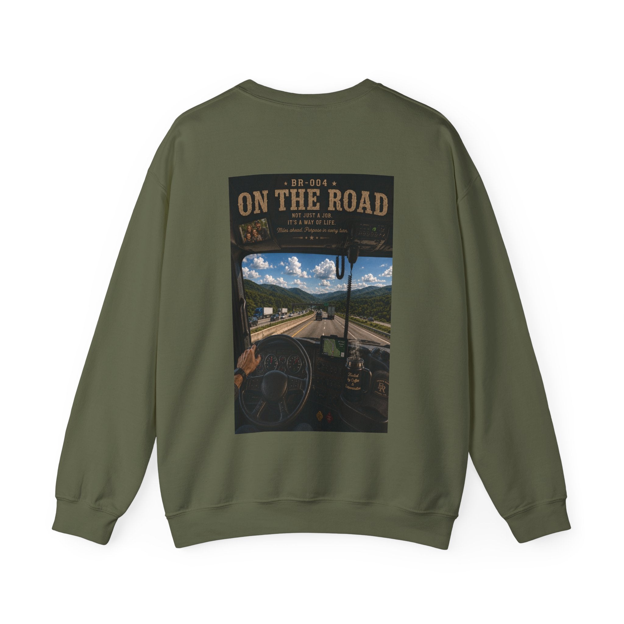 On The Road™ | Heavy Blend Crewneck Sweatshirt | Broken Road Apparel Co.