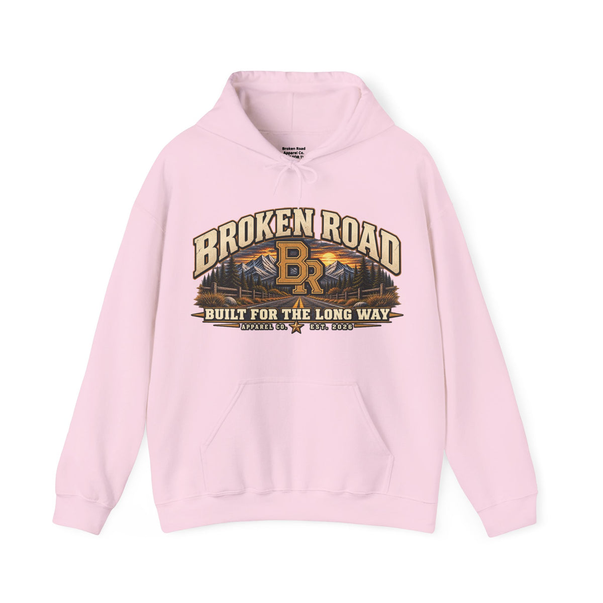 Built For The Long Way™ - Broken Road Gear | Heavy Blend Hoodie | Broken Road Apparel Co.
