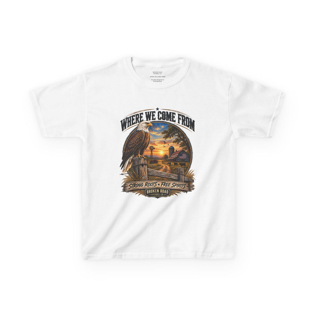 Where We Come From – Kids Graphic Tee | Broken Road Apparel Co.
