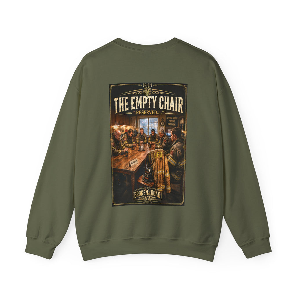The Empty Chair™ | Heavy Blend Crewneck Sweatshirt | Broken Road Apparel Co.
