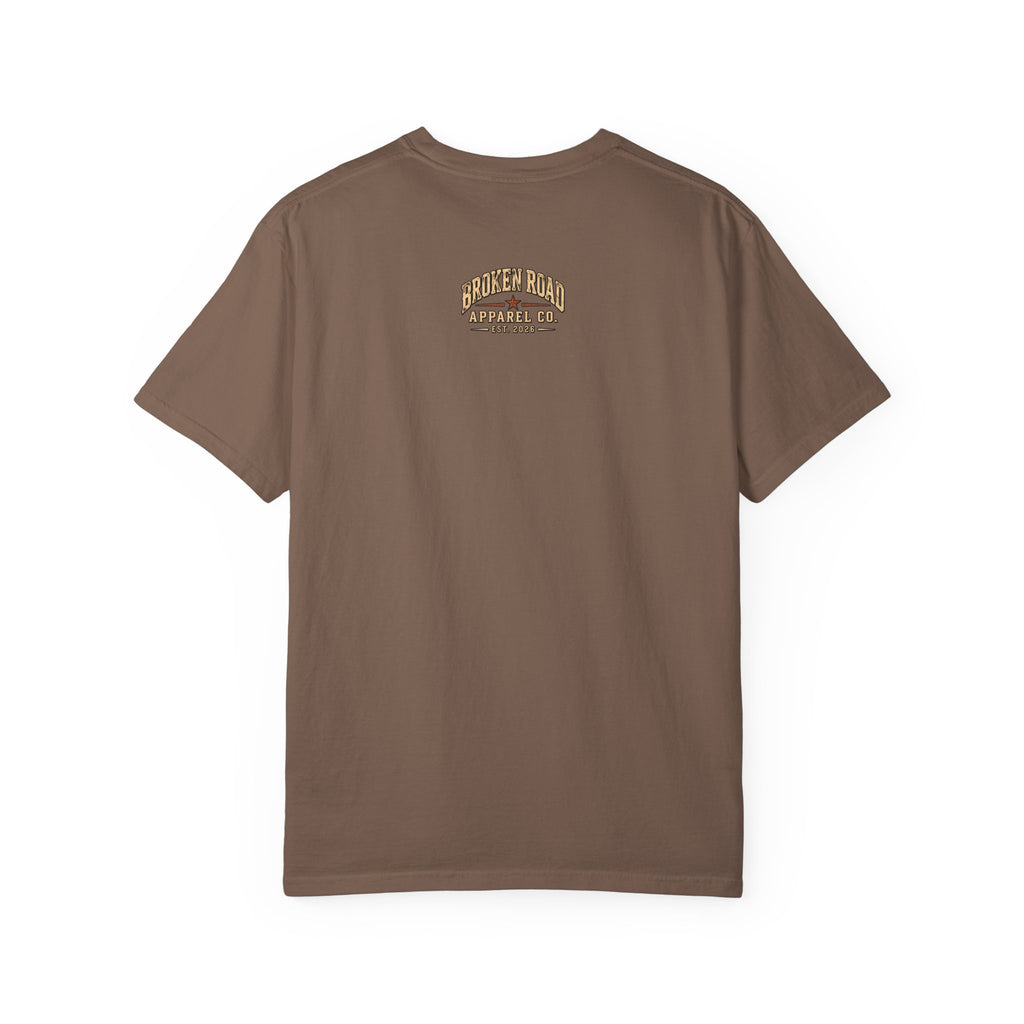 The Road Behind Made Me – Vintage Broken Road T-Shirt / Unisex Garment-Dyed T-shirt
