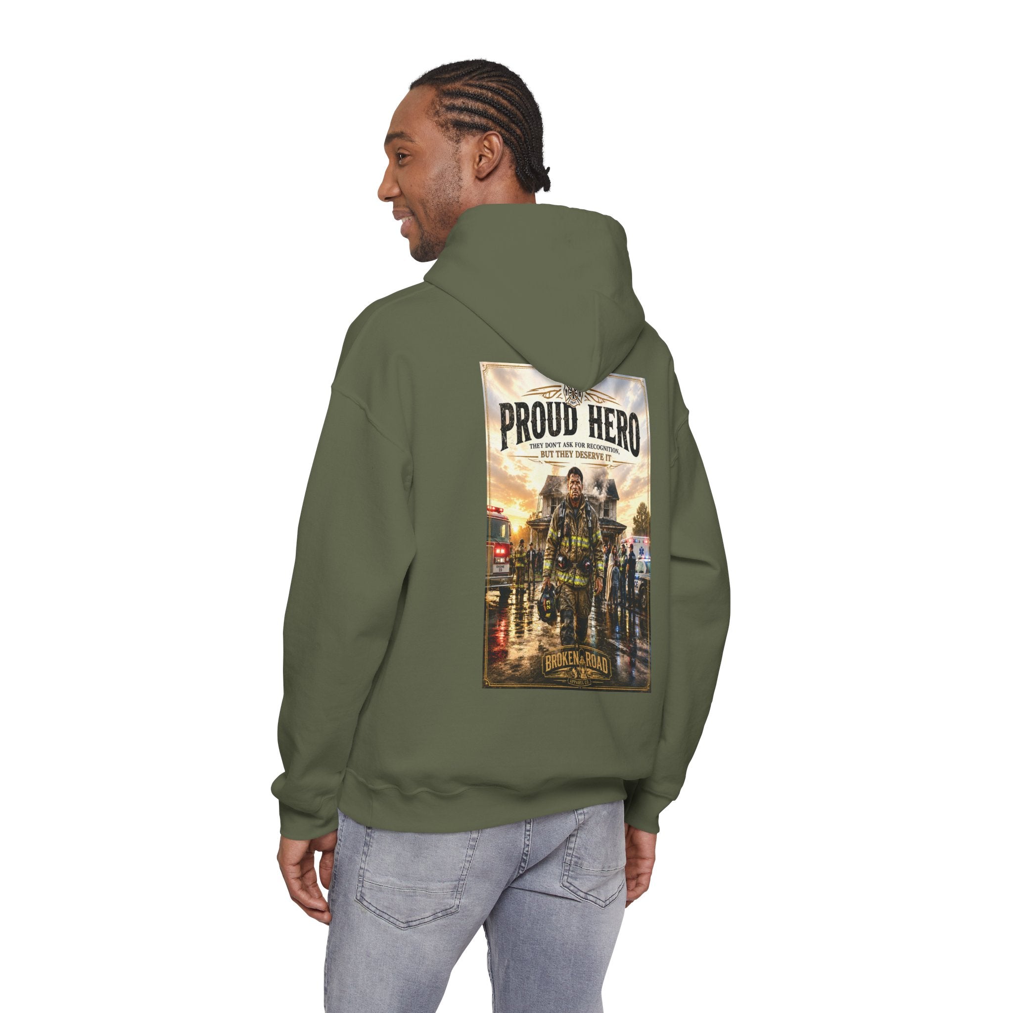 Proud Hero™ | Heavy Blend Hoodie | Broken Road Apparel Co.
