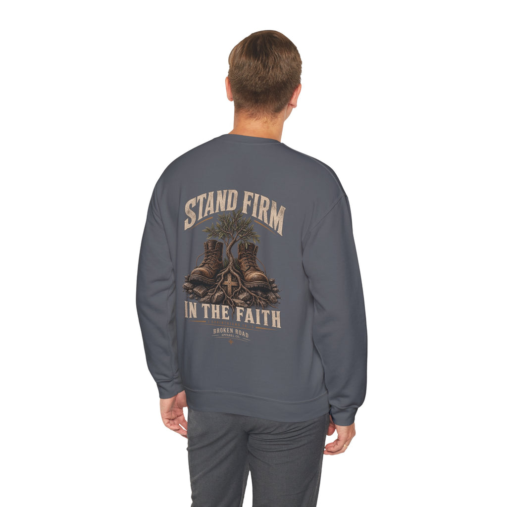 Stand Firm™ - The Narrow Road Collection | Heavy Blend Crewneck Sweatshirt | Broken Road Apparel Co.