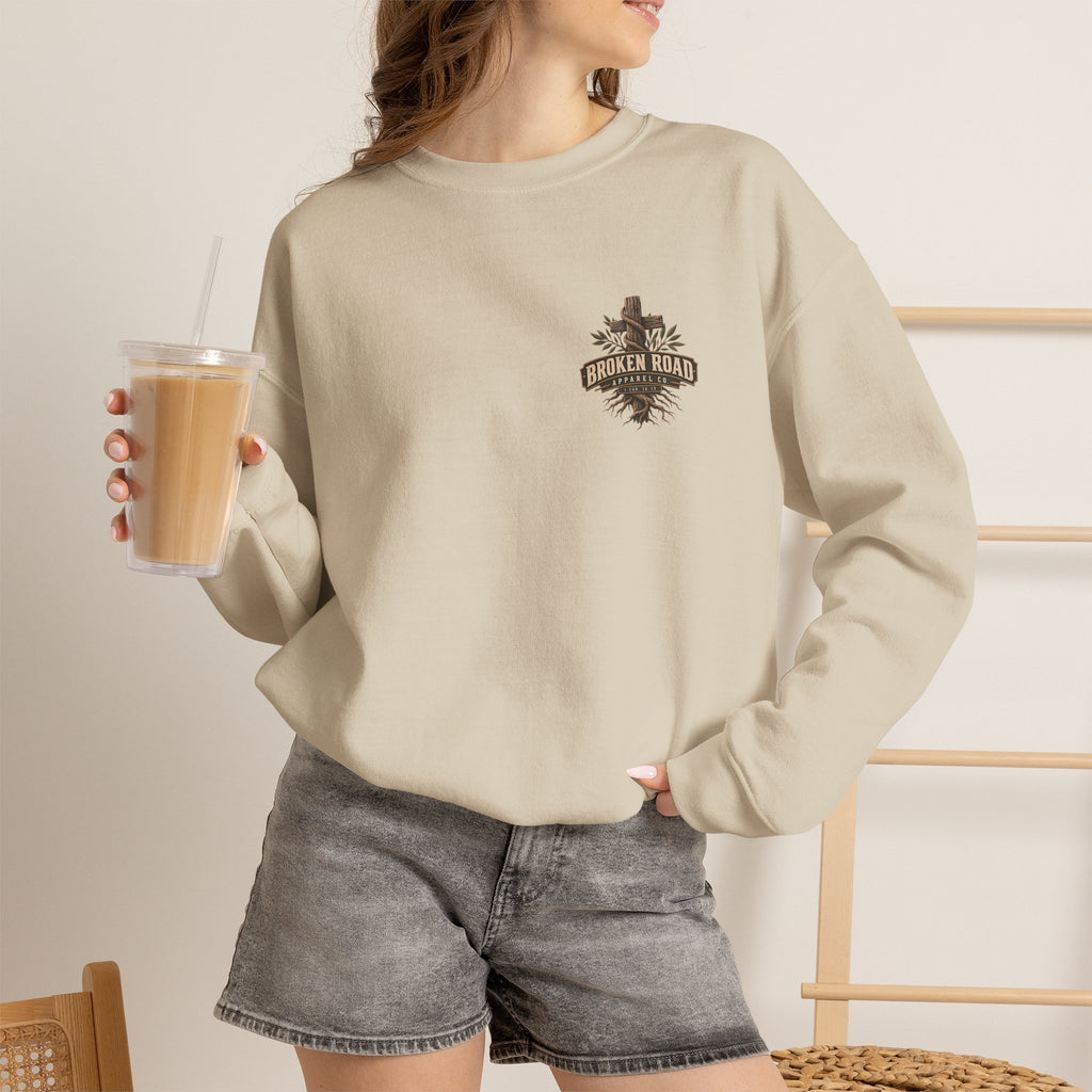 Stand Firm™ - The Narrow Road Collection | Heavy Blend Crewneck Sweatshirt | Broken Road Apparel Co.