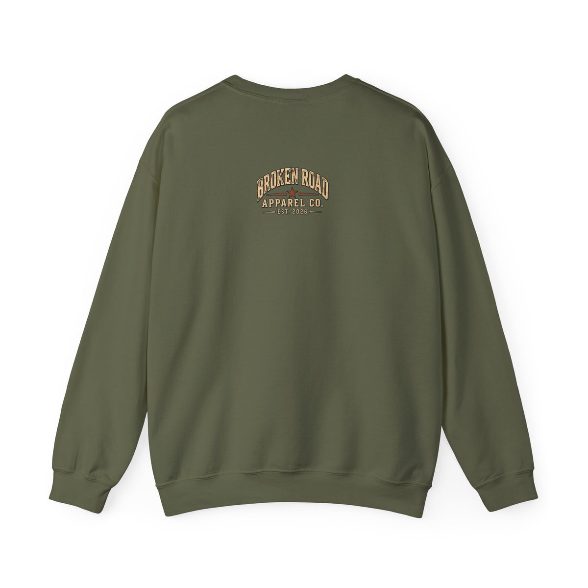 The Road Behind Made Me™ - Broken Road Gear | EMS Heavy Blend Crewneck Sweatshirt | Broken Road Apparel Co.