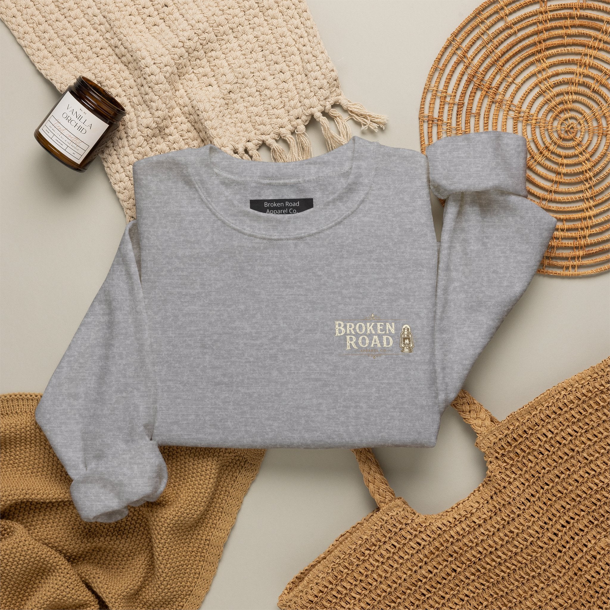 The Last Streetlight™ | Heavy Blend Crewneck Sweatshirt | Broken Road Apparel Co.