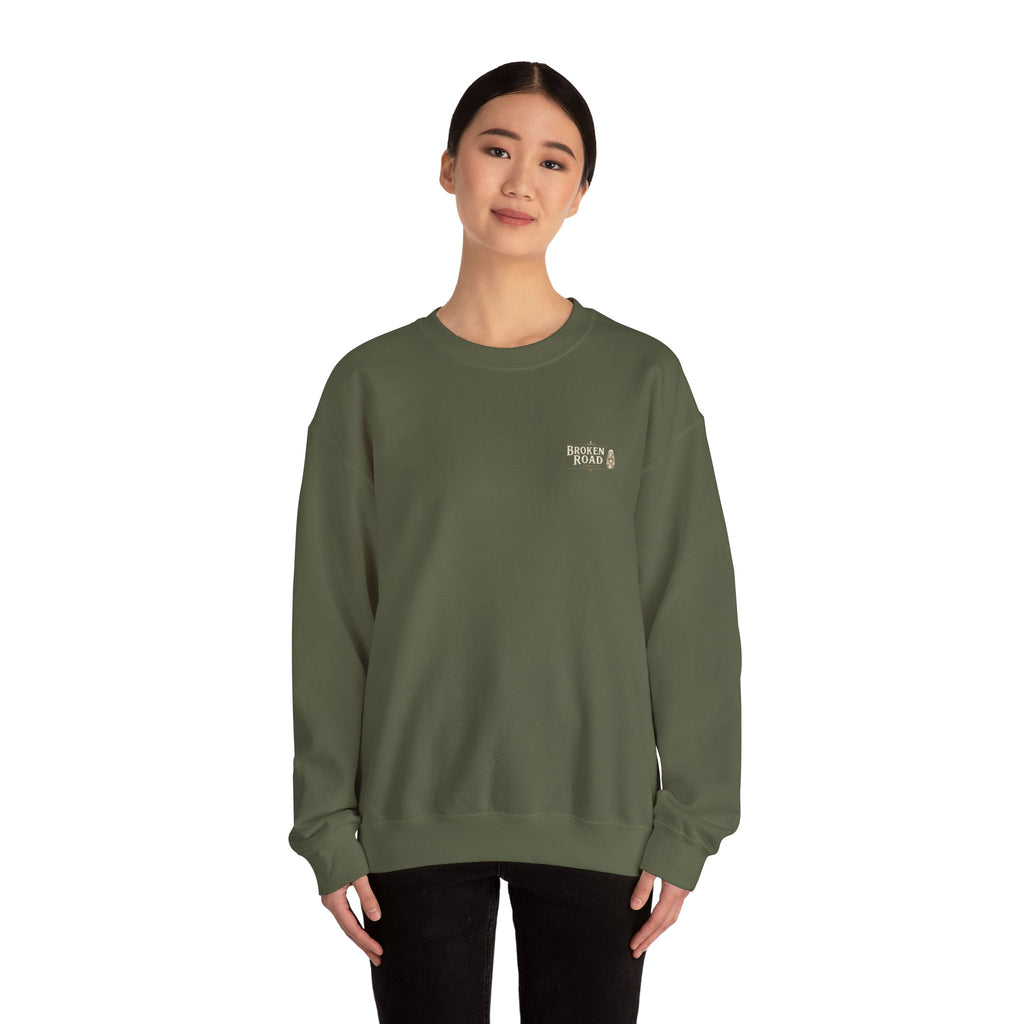 The First Shift™ | Heavy Blend Crewneck Sweatshirt | Broken Road Apparel Co.