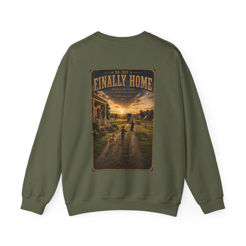Finally Home™ | Heavy Blend Crewneck Sweatshirt | Broken Road Apparel Co.