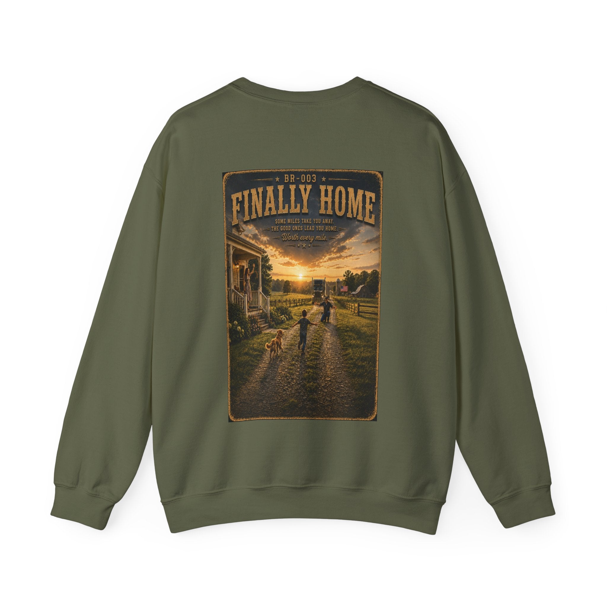 Finally Home™ | Heavy Blend Crewneck Sweatshirt | Broken Road Apparel Co.