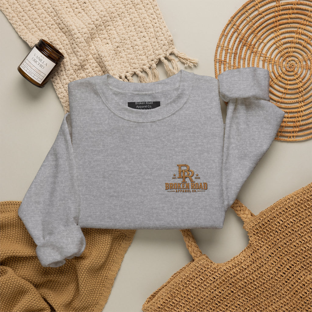 Miles Behind Me. Road Ahead™ | Heavy Blend Crewneck Sweatshirt | Broken Road Apparel Co.