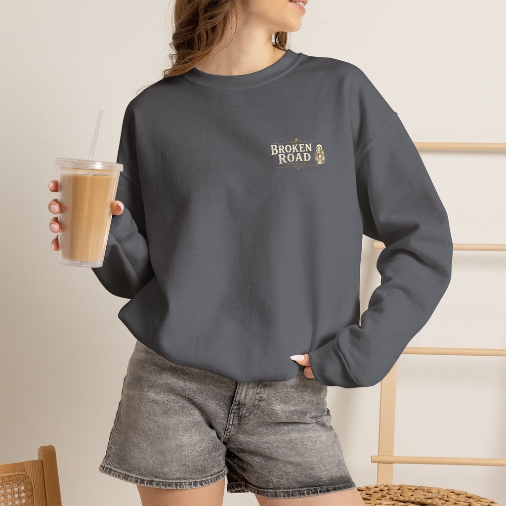On The Road™ | Heavy Blend Crewneck Sweatshirt | Broken Road Apparel Co.