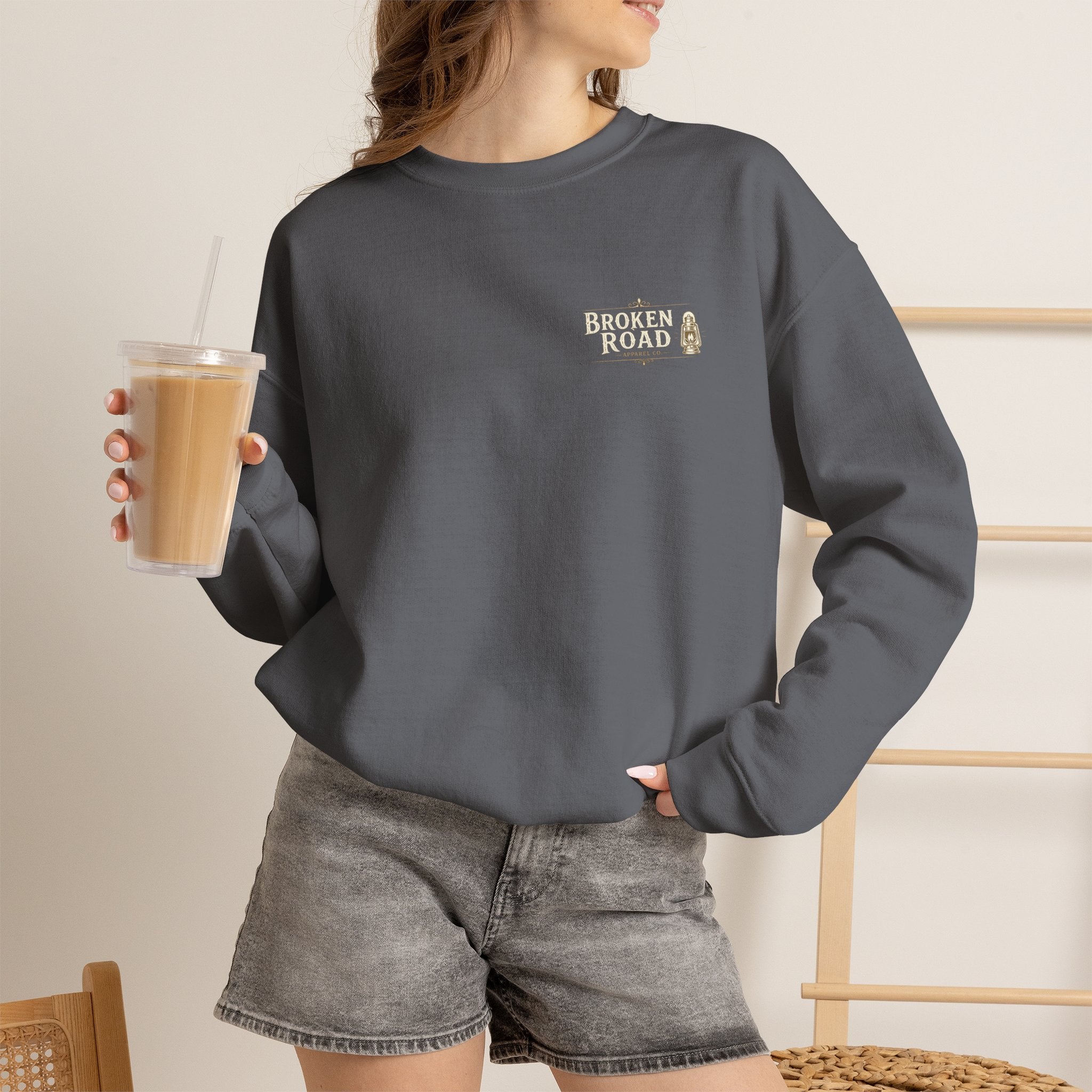 On The Road™ | Heavy Blend Crewneck Sweatshirt | Broken Road Apparel Co.