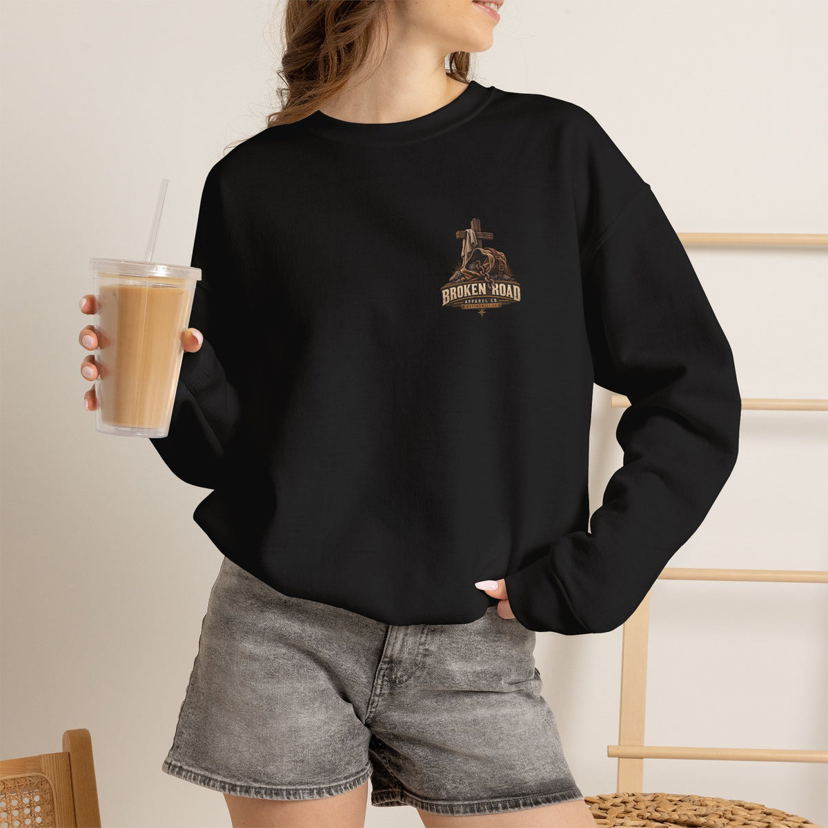 The Weight I Don't Carry™ - The Narrow Road Collection | Heavy Blend Crewneck Sweatshirt | Broken Road Apparel Co.