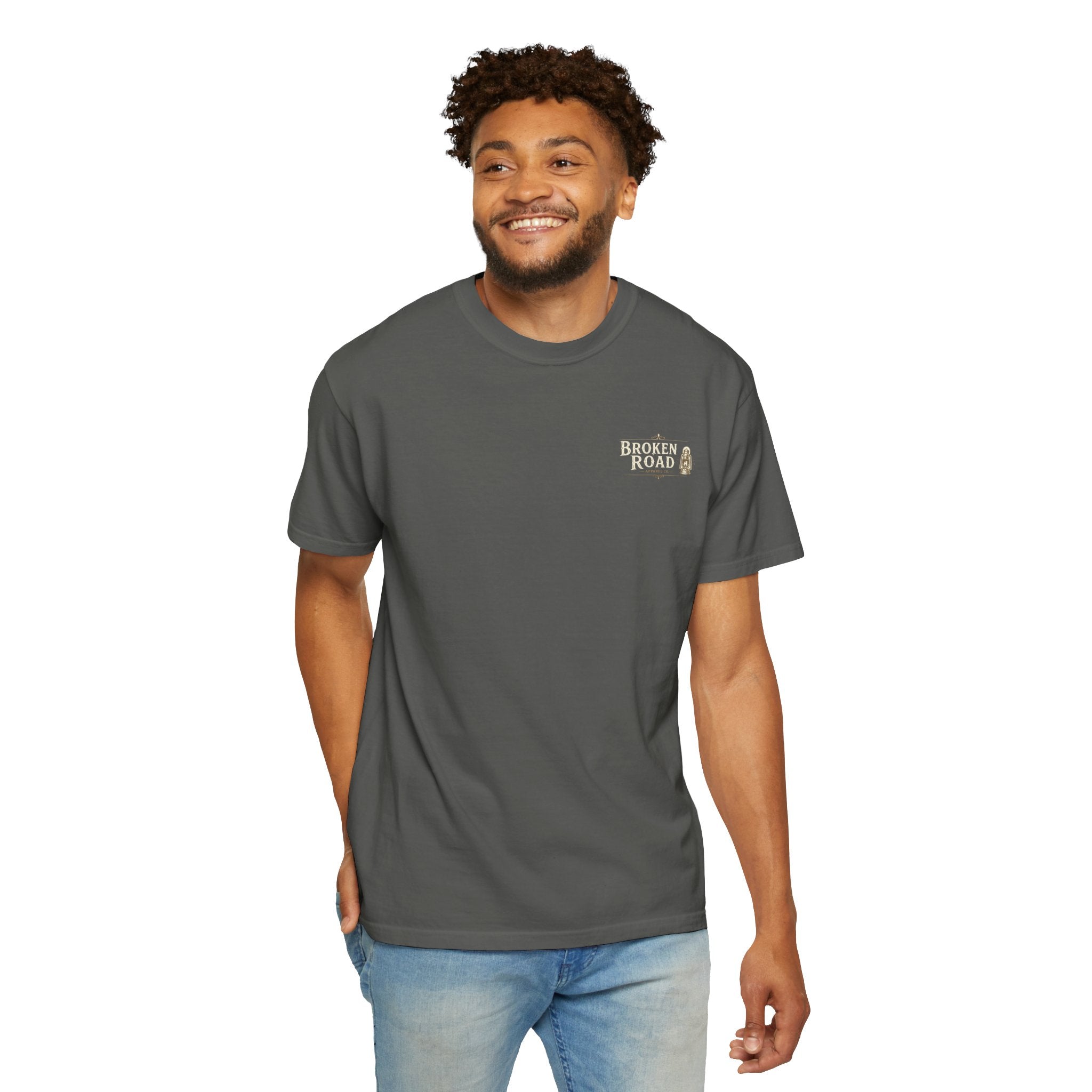 The Last Streetlight™ | Premium Garment-Dyed T-Shirt | Broken Road Apparel Co.
