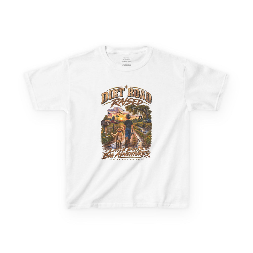 Dirt Road Raised – Male Kids Graphic Tee  | Broken Road Apparel Co.