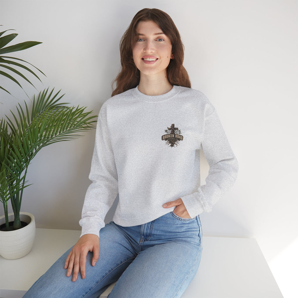 Stand Firm™ - The Narrow Road Collection | Heavy Blend Crewneck Sweatshirt | Broken Road Apparel Co.