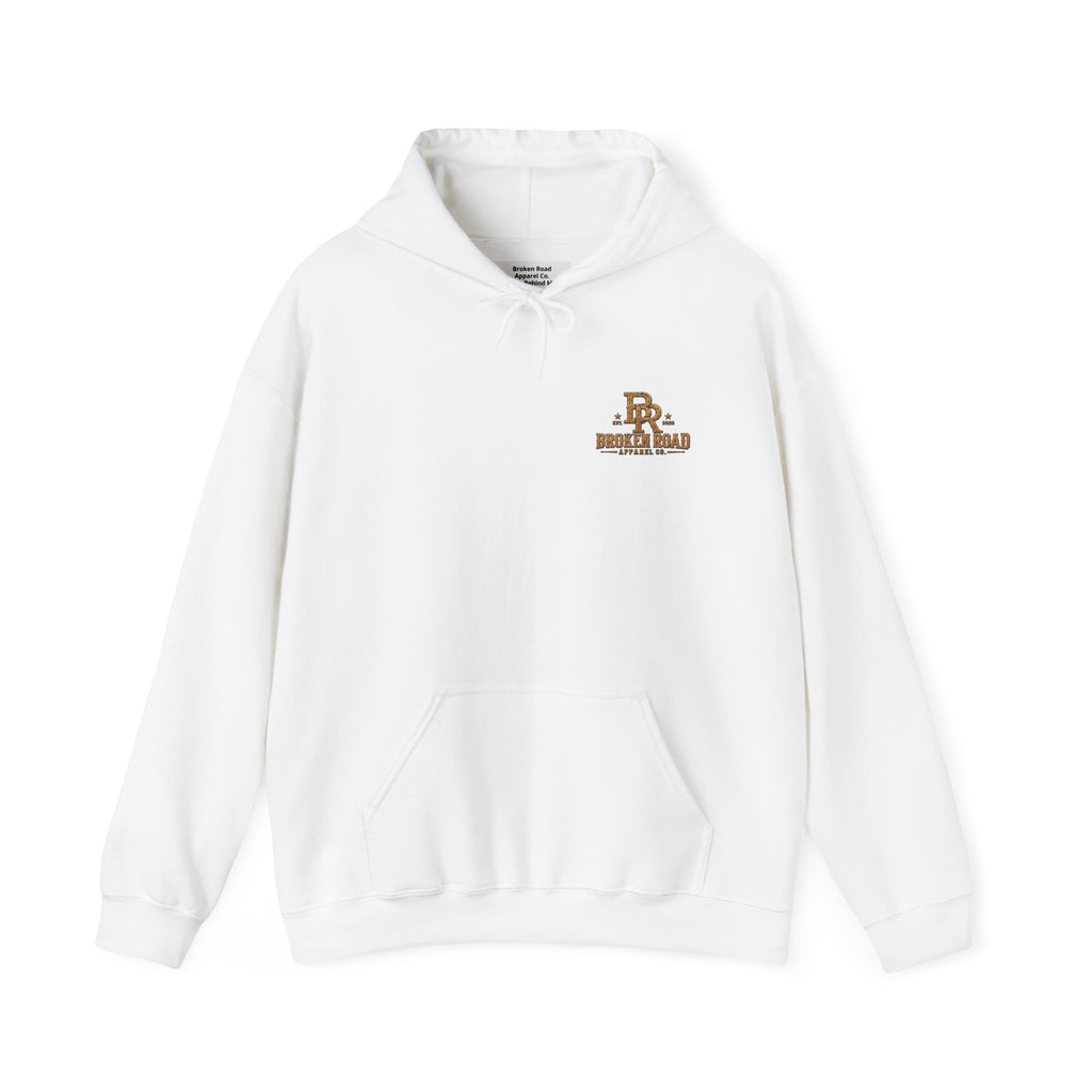 Miles Behind Me. Road Ahead.™ | Heavy Blend Hoodie | Broken Road Apparel Co.