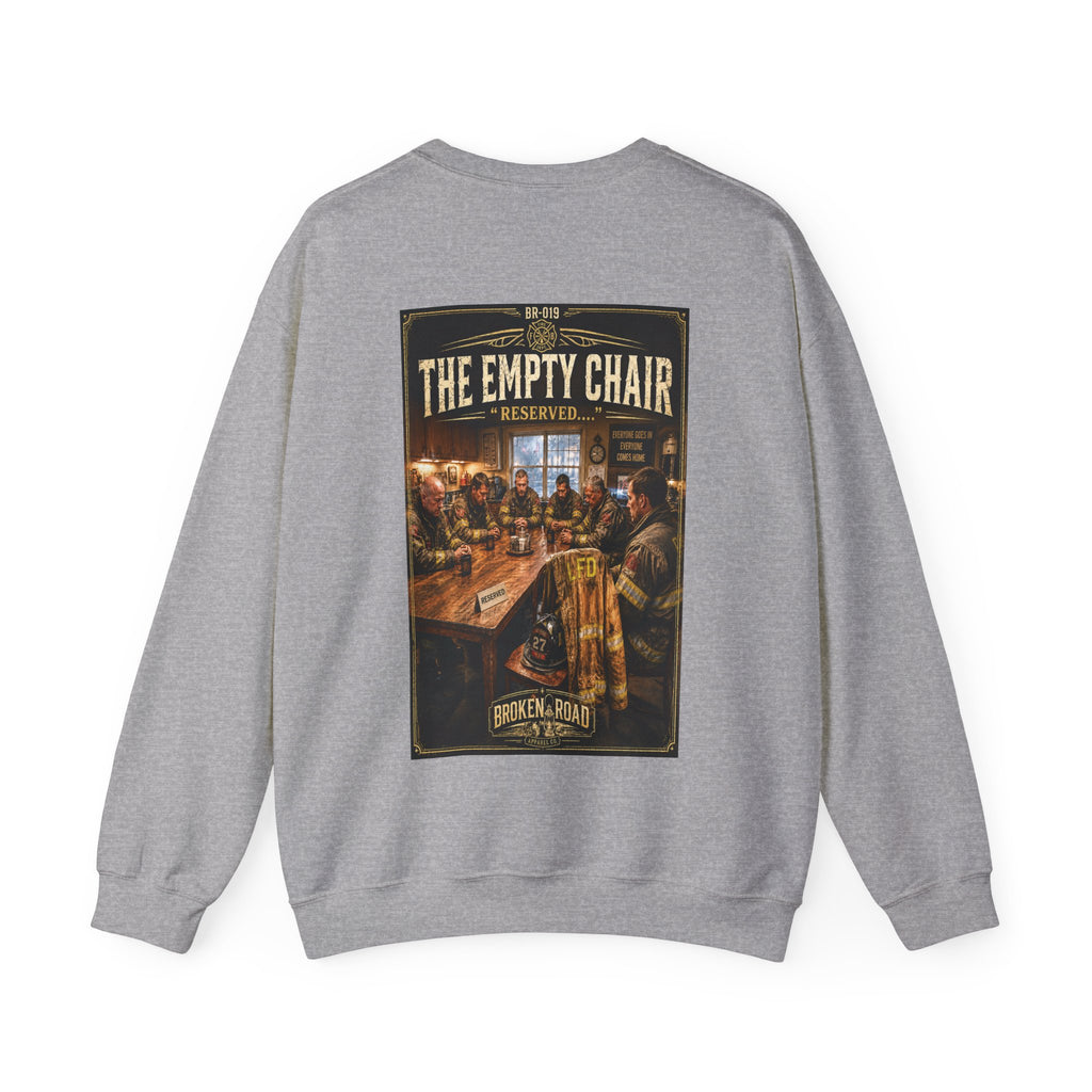 The Empty Chair™ | Heavy Blend Crewneck Sweatshirt | Broken Road Apparel Co.