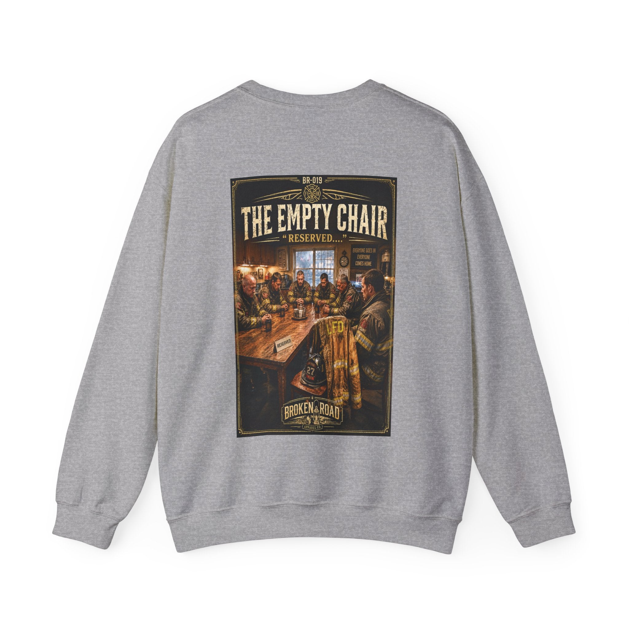 The Empty Chair™ | Heavy Blend Crewneck Sweatshirt | Broken Road Apparel Co.