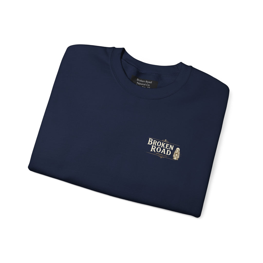 The Last Streetlight™ | Heavy Blend Crewneck Sweatshirt | Broken Road Apparel Co.