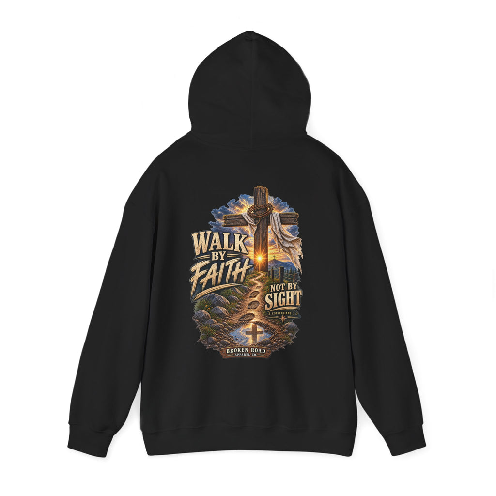 Walk By Faith™ - The Narrow Road Collection | Heavy Blend Hoodie | Broken Road Apparel Co.
