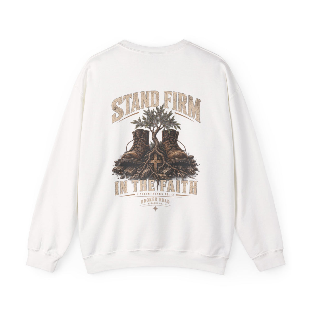 Stand Firm™ - The Narrow Road Collection | Heavy Blend Crewneck Sweatshirt | Broken Road Apparel Co.