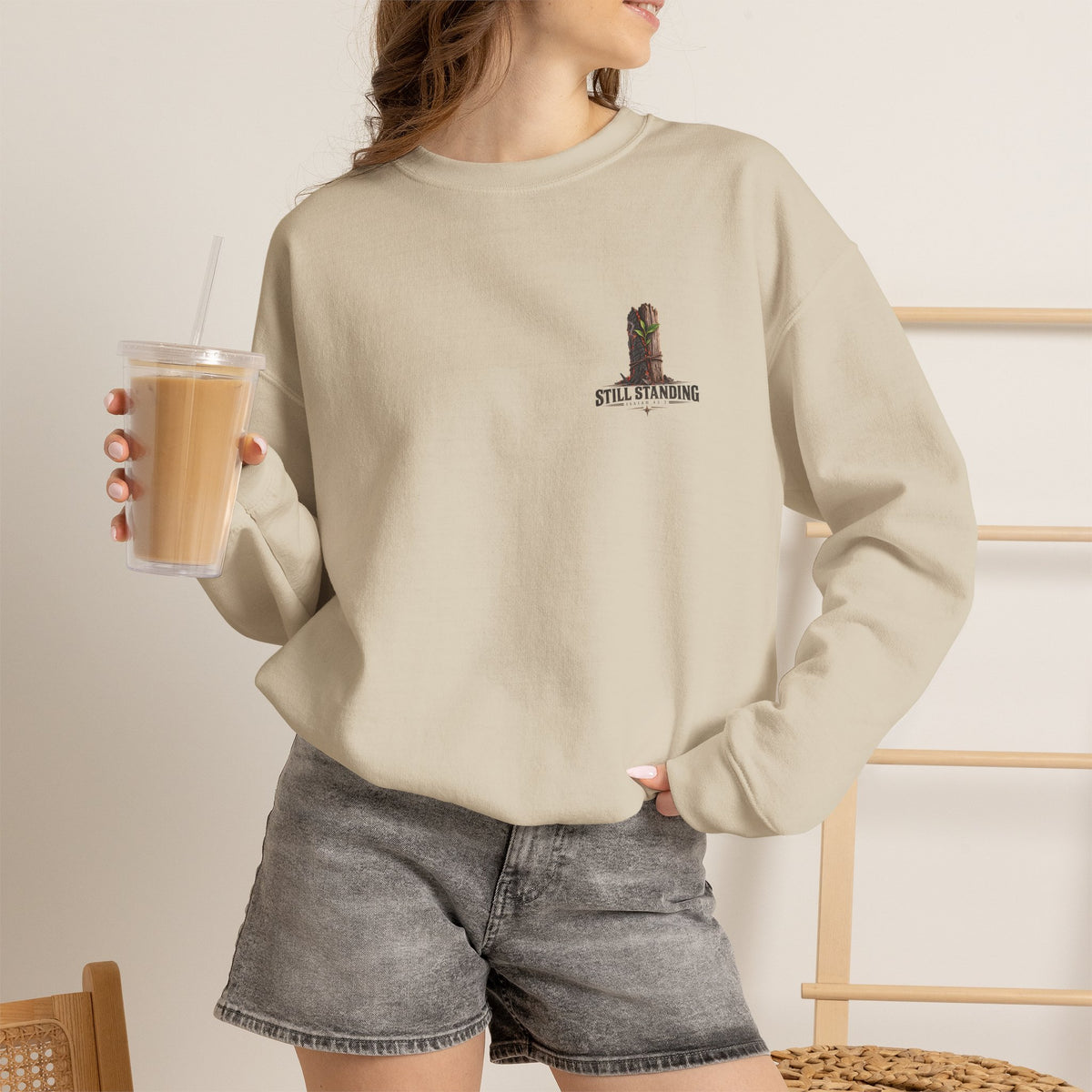 The Fire Didn't Take Me™ - The Narrow Road Collection | Heavy Blend Crewneck Sweatshirt | Broken Road Apparel Co.