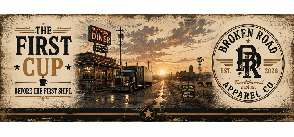 The First Cup – Broken Road Ceramic Mug 11oz